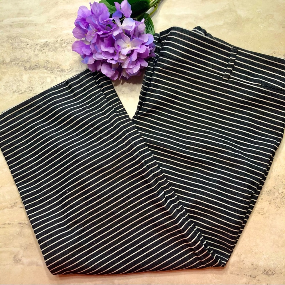 Ann Taylor Loft Stripped Riviera Cropped Pants